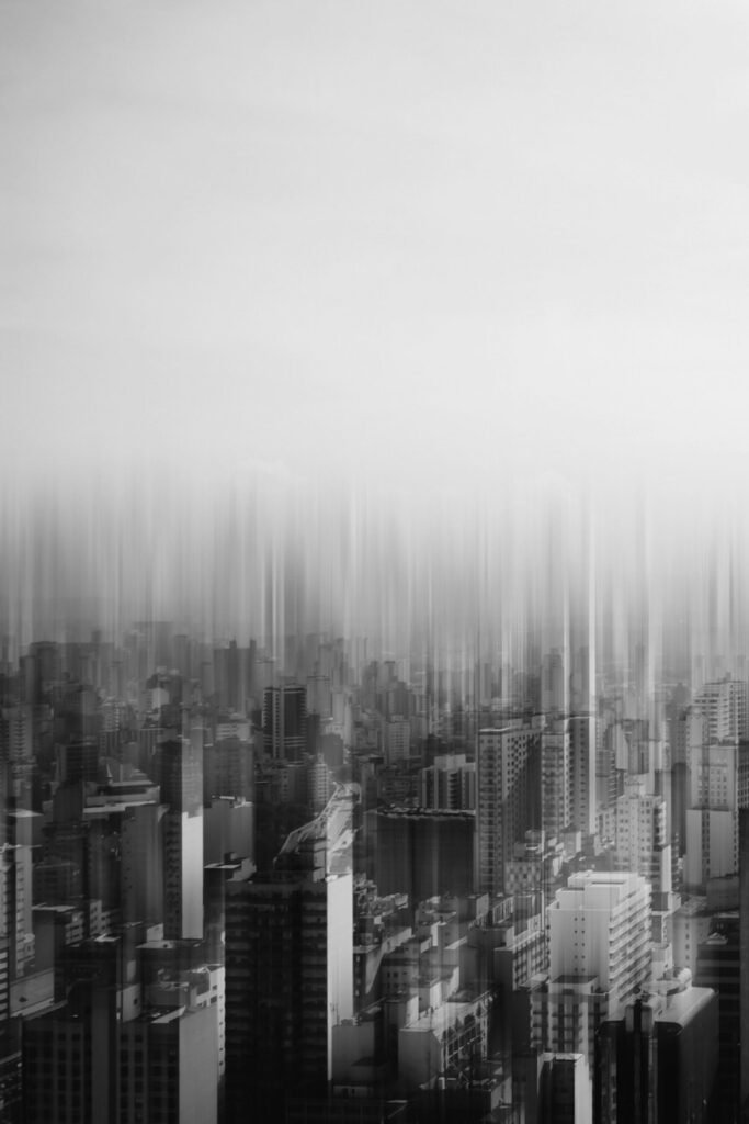 Long-exposure city skyline